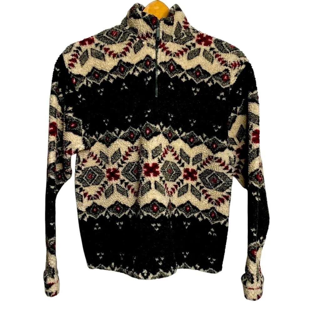 Wrangler COZY soft western, rustic, Santa Fe, zip up fleece size 14/16
